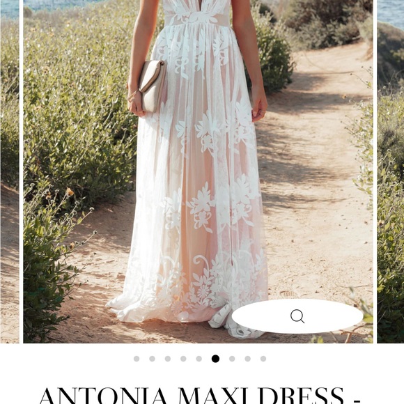 White lace maxi dress - Picture 6 of 10